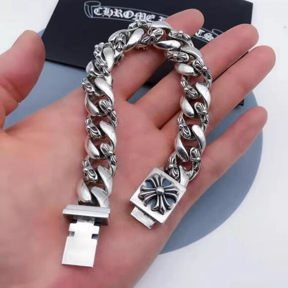 Chrome Hearts 925 Silver Sterling Lobster Clamp Bracelet - Picture 1 of 5